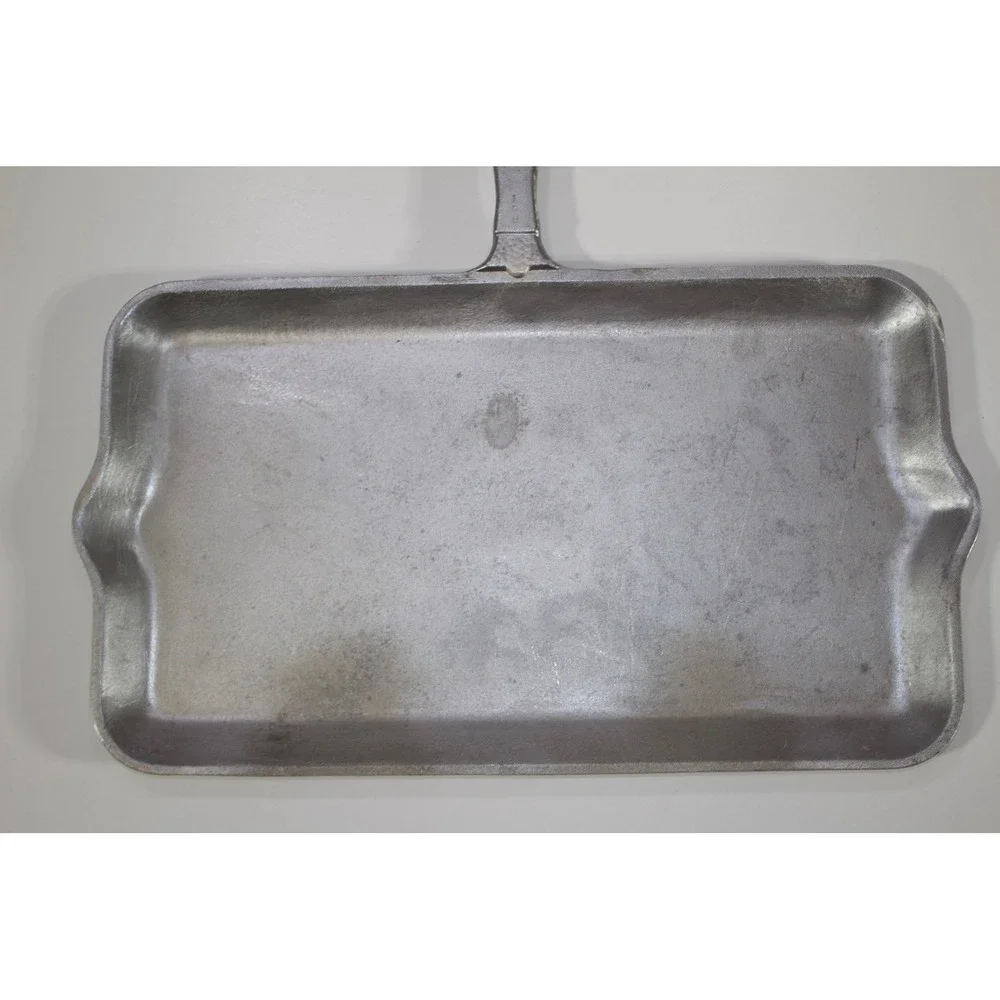 Aluma Super Cooker Griddle Pan Rome Industries Peoria Ill USA Silver Vintage